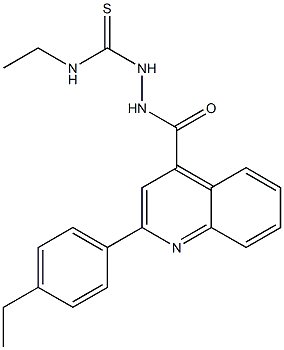 1-ethyl-3-[[2-(4-ethylphenyl)quinoline-4-carbonyl]amino]thiourea Structure