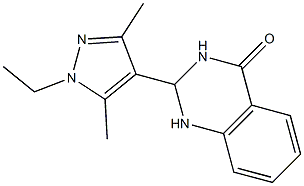 2-(1-ethyl-3,5-dimethylpyrazol-4-yl)-2,3-dihydro-1H-quinazolin-4-one 结构式