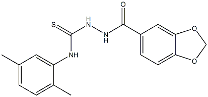 1-(1,3-benzodioxole-5-carbonylamino)-3-(2,5-dimethylphenyl)thiourea Structure