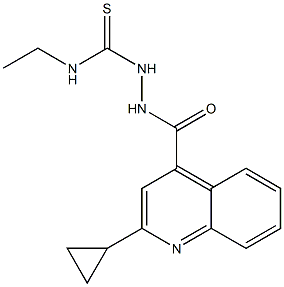 1-[(2-cyclopropylquinoline-4-carbonyl)amino]-3-ethylthiourea Structure