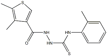 1-[(4,5-dimethylthiophene-3-carbonyl)amino]-3-(2-methylphenyl)thiourea Structure