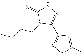 4-butyl-3-(5-methyl-1,2-oxazol-3-yl)-1H-1,2,4-triazole-5-thione 结构式