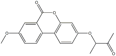 8-methoxy-3-(3-oxobutan-2-yloxy)benzo[c]chromen-6-one Structure