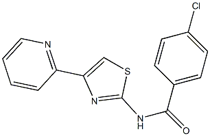 4-chloro-N-(4-pyridin-2-yl-1,3-thiazol-2-yl)benzamide