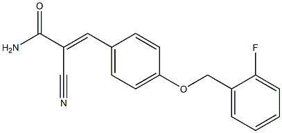 (E)-2-cyano-3-[4-[(2-fluorophenyl)methoxy]phenyl]prop-2-enamide Structure