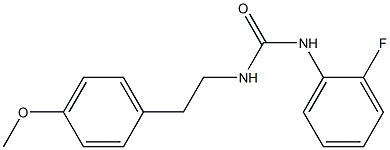 1-(2-fluorophenyl)-3-[2-(4-methoxyphenyl)ethyl]urea 化学構造式