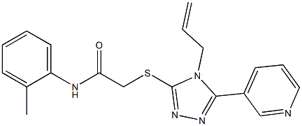 N-(2-methylphenyl)-2-[(4-prop-2-enyl-5-pyridin-3-yl-1,2,4-triazol-3-yl)sulfanyl]acetamide Struktur