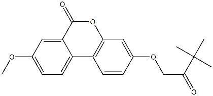 3-(3,3-dimethyl-2-oxobutoxy)-8-methoxybenzo[c]chromen-6-one 化学構造式