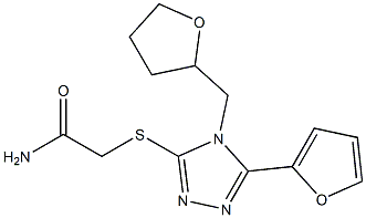 2-[[5-(furan-2-yl)-4-(oxolan-2-ylmethyl)-1,2,4-triazol-3-yl]sulfanyl]acetamide Structure