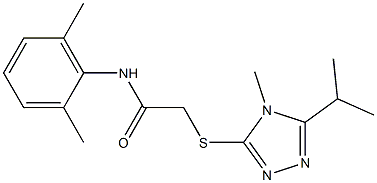 N-(2,6-dimethylphenyl)-2-[(4-methyl-5-propan-2-yl-1,2,4-triazol-3-yl)sulfanyl]acetamide Struktur