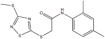 N-(2,4-dimethylphenyl)-2-[(3-methylsulfanyl-1,2,4-thiadiazol-5-yl)sulfanyl]acetamide Structure