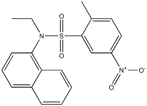 N-ethyl-2-methyl-N-naphthalen-1-yl-5-nitrobenzenesulfonamide 化学構造式