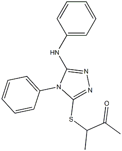 3-[(5-anilino-4-phenyl-1,2,4-triazol-3-yl)sulfanyl]butan-2-one Structure