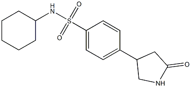 N-cyclohexyl-4-(5-oxopyrrolidin-3-yl)benzenesulfonamide Structure