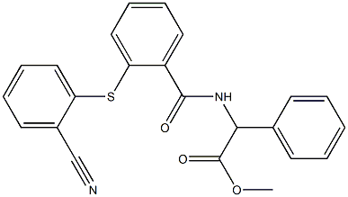 methyl 2-[[2-(2-cyanophenyl)sulfanylbenzoyl]amino]-2-phenylacetate Structure