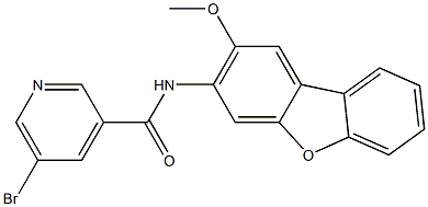 5-bromo-N-(2-methoxydibenzofuran-3-yl)pyridine-3-carboxamide Structure