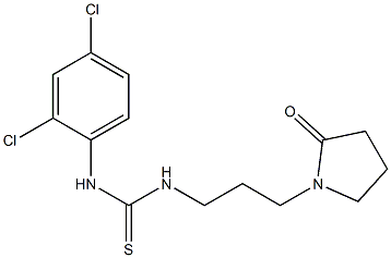 1-(2,4-dichlorophenyl)-3-[3-(2-oxopyrrolidin-1-yl)propyl]thiourea 化学構造式