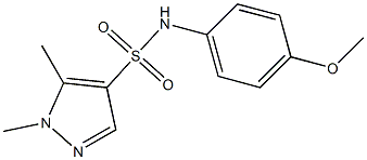 N-(4-methoxyphenyl)-1,5-dimethylpyrazole-4-sulfonamide Structure