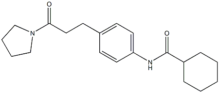 N-[4-(3-oxo-3-pyrrolidin-1-ylpropyl)phenyl]cyclohexanecarboxamide Structure