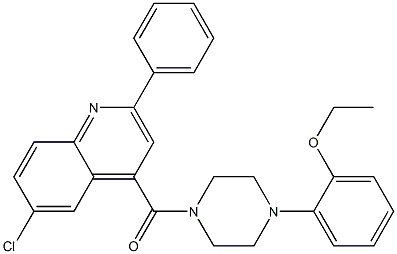 (6-chloro-2-phenylquinolin-4-yl)-[4-(2-ethoxyphenyl)piperazin-1-yl]methanone Structure