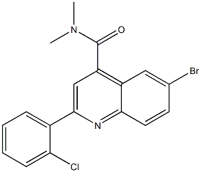 6-bromo-2-(2-chlorophenyl)-N,N-dimethylquinoline-4-carboxamide Structure