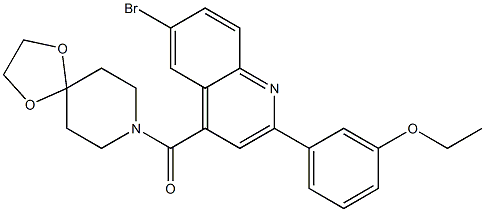 [6-bromo-2-(3-ethoxyphenyl)quinolin-4-yl]-(1,4-dioxa-8-azaspiro[4.5]decan-8-yl)methanone Structure