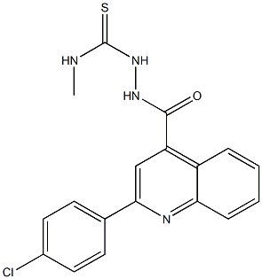 1-[[2-(4-chlorophenyl)quinoline-4-carbonyl]amino]-3-methylthiourea Structure