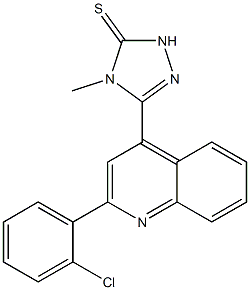 3-[2-(2-chlorophenyl)quinolin-4-yl]-4-methyl-1H-1,2,4-triazole-5-thione Structure