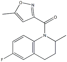 (6-fluoro-2-methyl-3,4-dihydro-2H-quinolin-1-yl)-(5-methyl-1,2-oxazol-3-yl)methanone Structure