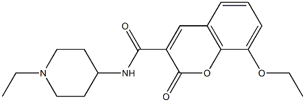 8-ethoxy-N-(1-ethylpiperidin-4-yl)-2-oxochromene-3-carboxamide Structure