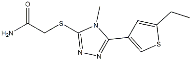 2-[[5-(5-ethylthiophen-3-yl)-4-methyl-1,2,4-triazol-3-yl]sulfanyl]acetamide Structure