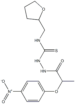 1-[2-(4-nitrophenoxy)propanoylamino]-3-(oxolan-2-ylmethyl)thiourea 化学構造式