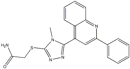 2-[[4-methyl-5-(2-phenylquinolin-4-yl)-1,2,4-triazol-3-yl]sulfanyl]acetamide Structure