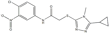 N-(4-chloro-3-nitrophenyl)-2-[(5-cyclopropyl-4-methyl-1,2,4-triazol-3-yl)sulfanyl]acetamide Structure