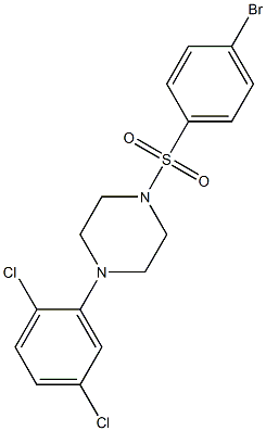 1-(4-bromophenyl)sulfonyl-4-(2,5-dichlorophenyl)piperazine Struktur