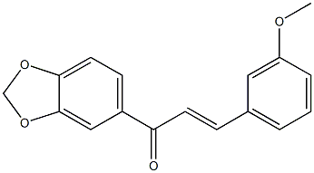 (E)-1-(1,3-benzodioxol-5-yl)-3-(3-methoxyphenyl)prop-2-en-1-one Struktur