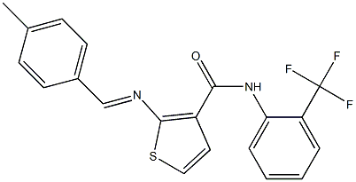 2-[(E)-(4-methylphenyl)methylideneamino]-N-[2-(trifluoromethyl)phenyl]thiophene-3-carboxamide Structure