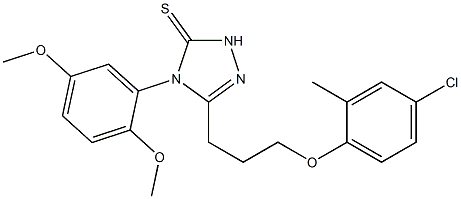 3-[3-(4-chloro-2-methylphenoxy)propyl]-4-(2,5-dimethoxyphenyl)-1H-1,2,4-triazole-5-thione Structure