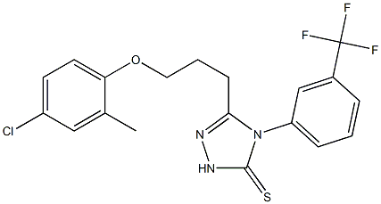 3-[3-(4-chloro-2-methylphenoxy)propyl]-4-[3-(trifluoromethyl)phenyl]-1H-1,2,4-triazole-5-thione Structure