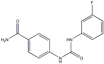 4-[(3-fluorophenyl)carbamoylamino]benzamide 化学構造式