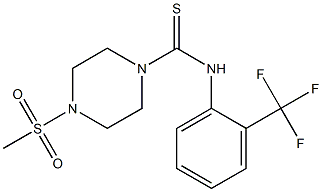 4-methylsulfonyl-N-[2-(trifluoromethyl)phenyl]piperazine-1-carbothioamide Structure