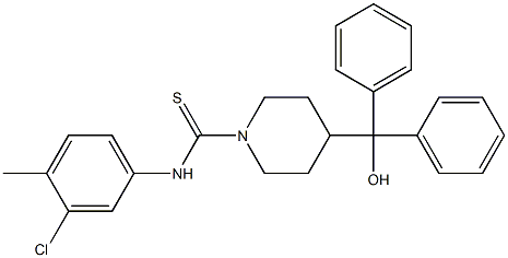 N-(3-chloro-4-methylphenyl)-4-[hydroxy(diphenyl)methyl]piperidine-1-carbothioamide