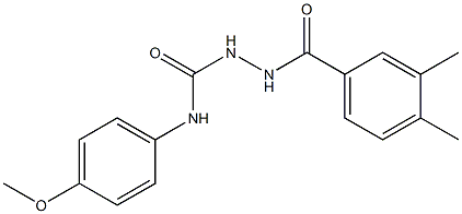 1-[(3,4-dimethylbenzoyl)amino]-3-(4-methoxyphenyl)urea Struktur