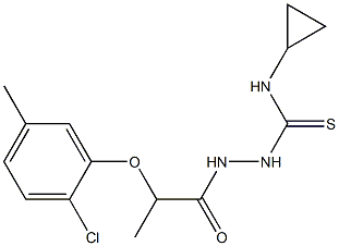 1-[2-(2-chloro-5-methylphenoxy)propanoylamino]-3-cyclopropylthiourea 化学構造式
