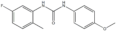 1-(5-fluoro-2-methylphenyl)-3-(4-methoxyphenyl)urea 化学構造式