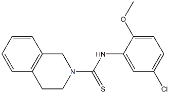 N-(5-chloro-2-methoxyphenyl)-3,4-dihydro-1H-isoquinoline-2-carbothioamide Struktur