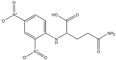 5-amino-2-(2,4-dinitroanilino)-5-oxopentanoic acid 化学構造式