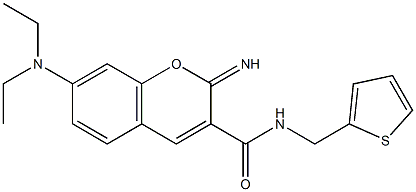 7-(diethylamino)-2-imino-N-(thiophen-2-ylmethyl)chromene-3-carboxamide Structure