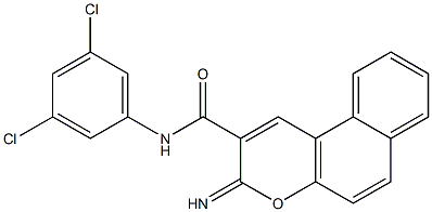 N-(3,5-dichlorophenyl)-3-iminobenzo[f]chromene-2-carboxamide Structure