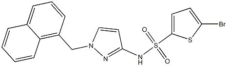 5-bromo-N-[1-(naphthalen-1-ylmethyl)pyrazol-3-yl]thiophene-2-sulfonamide Structure